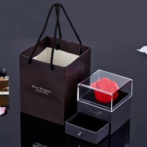 Projection necklace set with rose gift box 100 languages I love you heart pendan